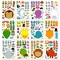 Wrapables Make a Face Stickers, Make Your Own Animal, Food, Dress-Up Stickers, DIY Craft Activities, Party Favors (24 Sheets), Magnificent Animals